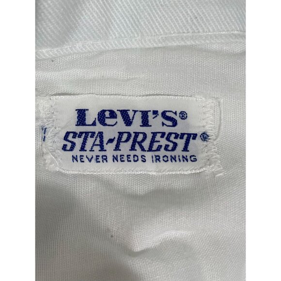 Levis Sta-Prest White Straight Leg Mens Pants Durable Cotton Blend Size 30x33 - Picture 6 of 11
